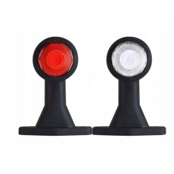 Lampa obrysowa - gabarytowa na gumowym ramieniu prostym długim KOMPLET